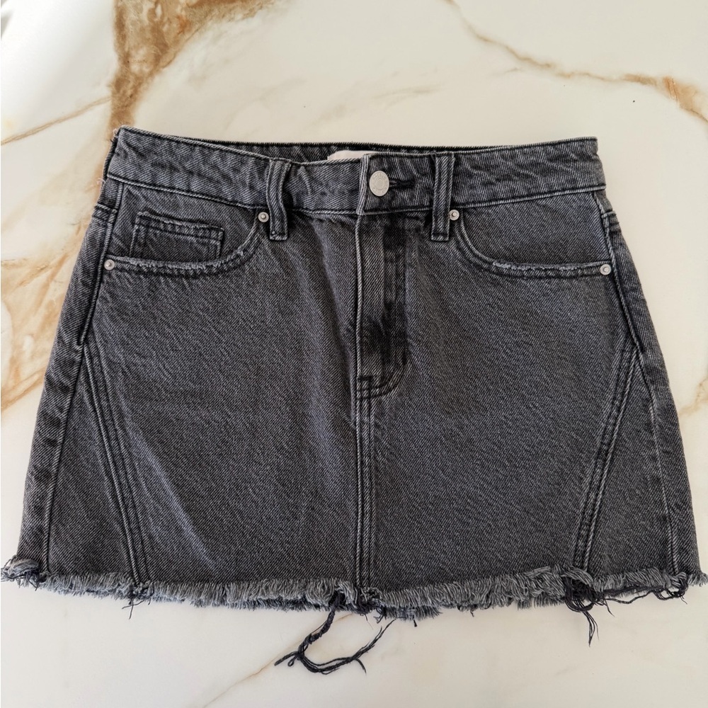 PacSun Charcoal Denim Mini Skirt